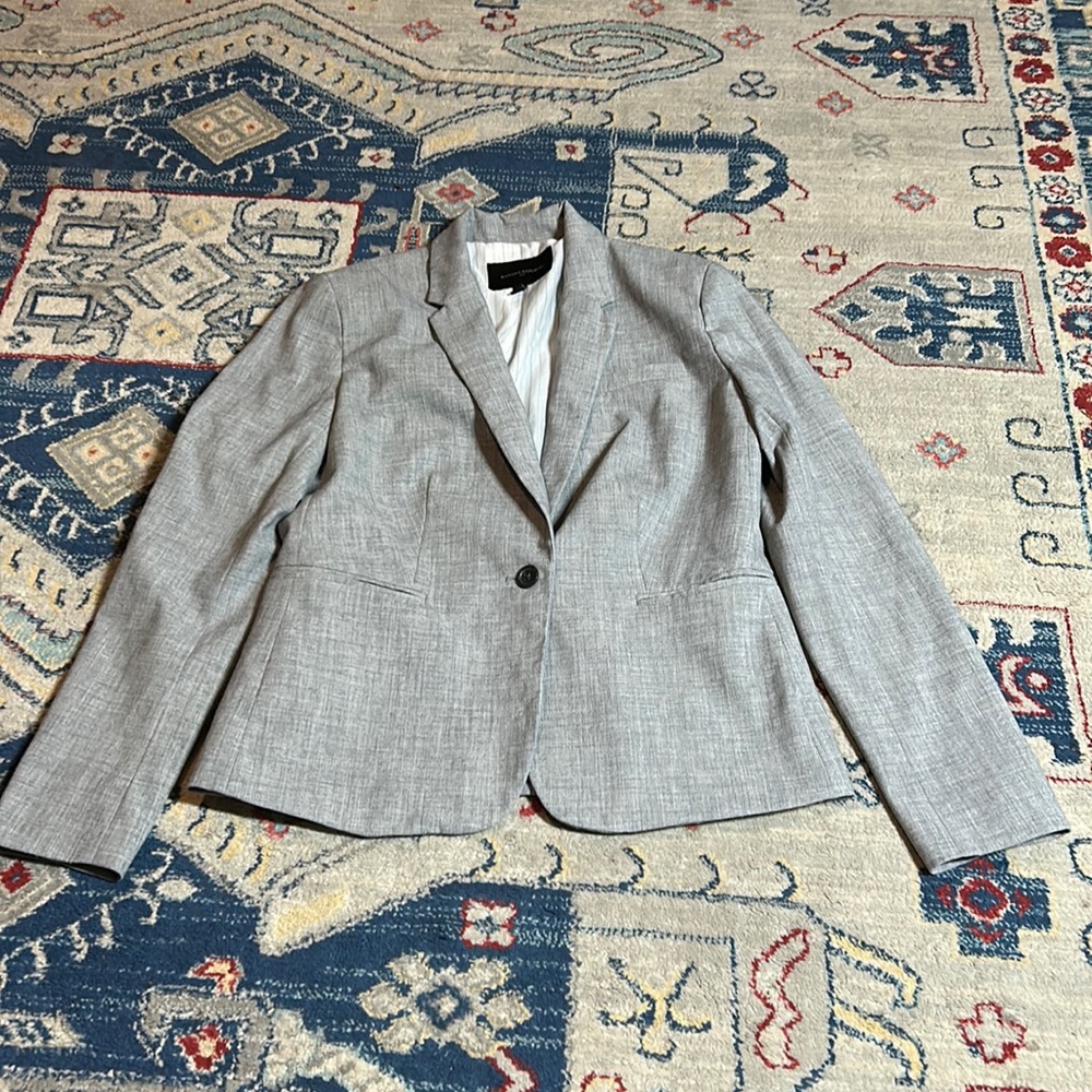 Banana Republic Light Gray Single-Button Women's Blazer
